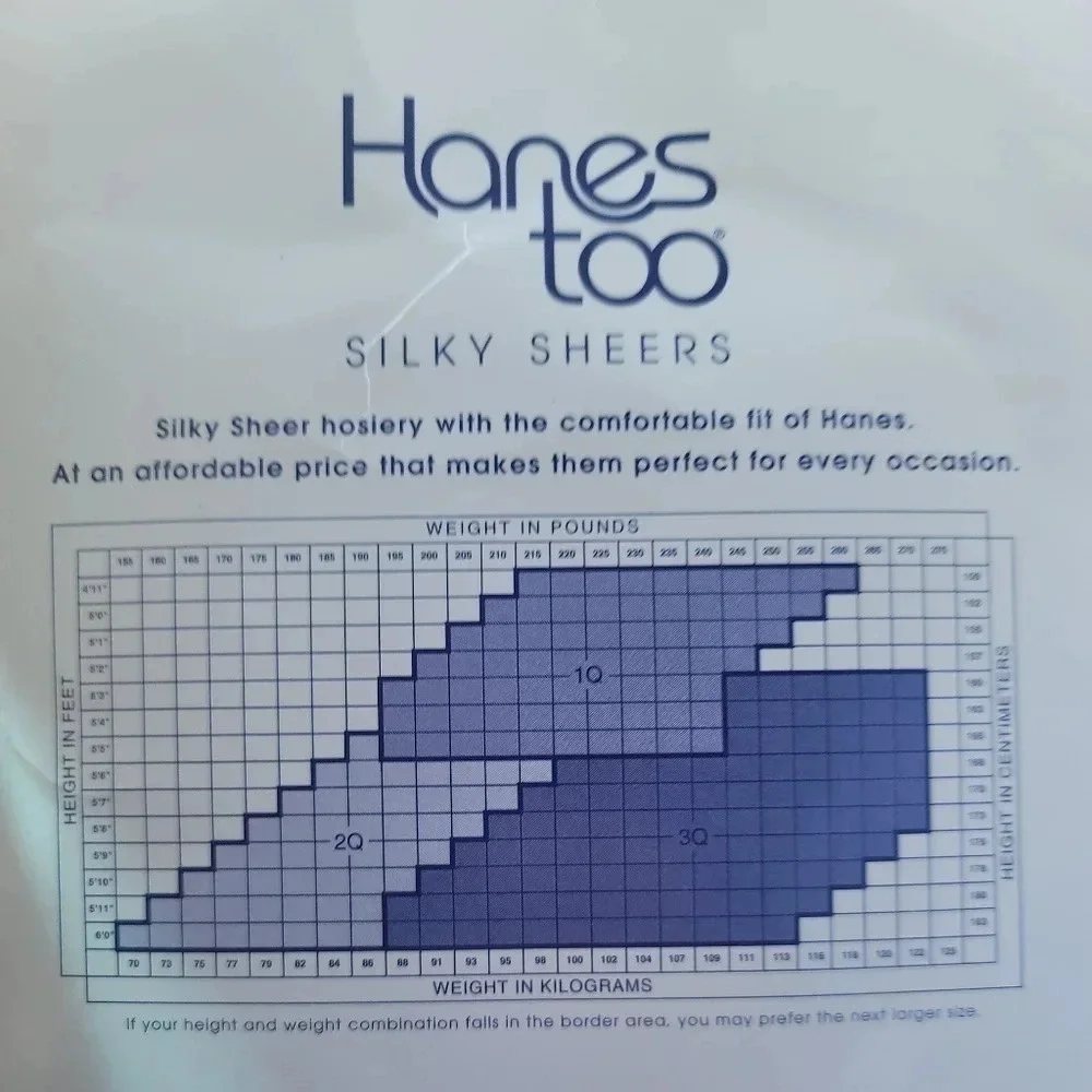 Hanes Too Silky sheer Plus size Control top Size 1Q Black NIP Pantyhose
